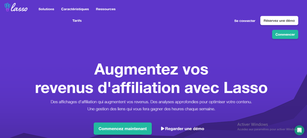 Les outils de marketing d'affiliation, Lasso