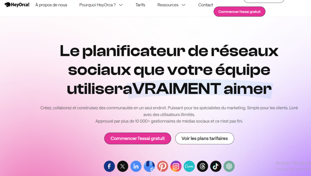 Les 15 outils gratuits de planification des réseaux sociaux en 2024, Heyorca