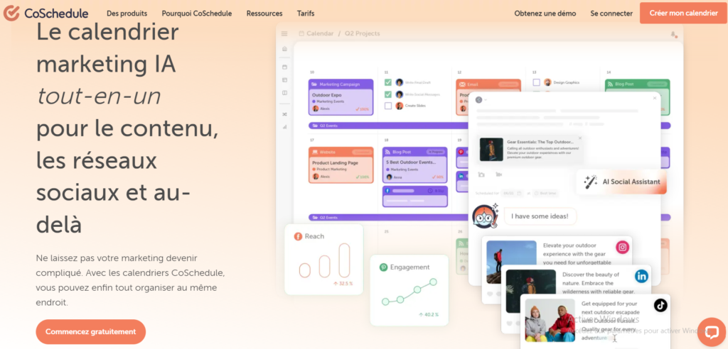 Les 15 outils gratuits de planification des réseaux sociaux en 2024, CoSchedule