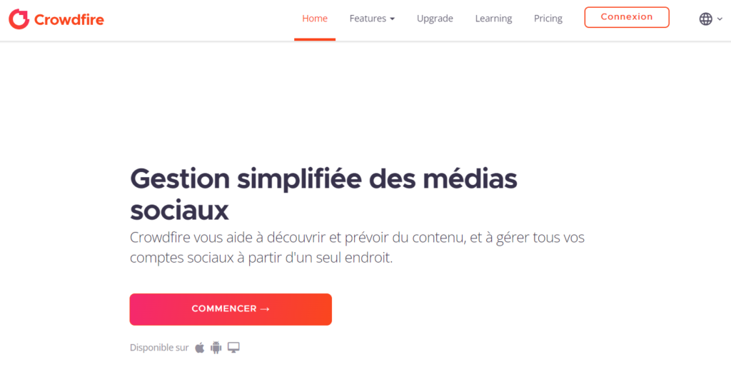 Les 15 outils gratuits de planification des réseaux sociaux en 2024, Crowdfire