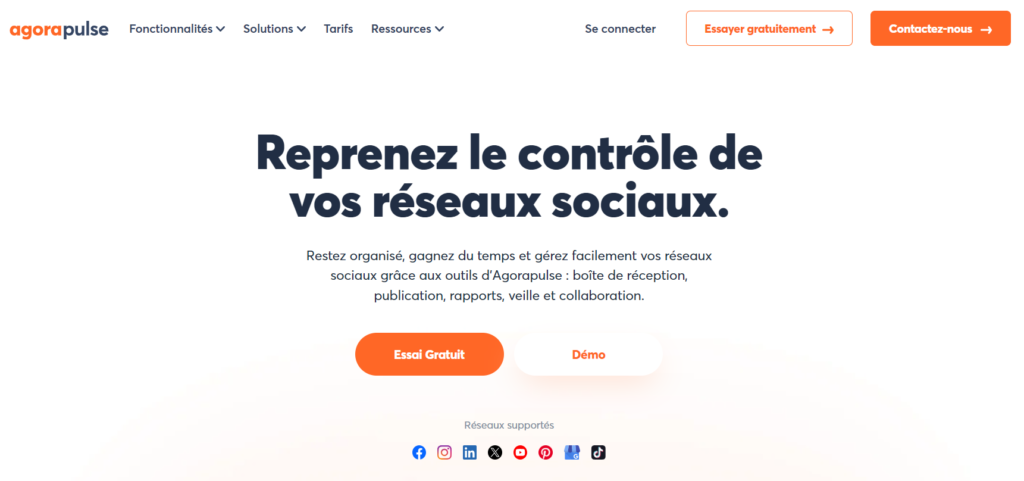 Les 15 outils gratuits de planification des réseaux sociaux en 2024, Agorapulse